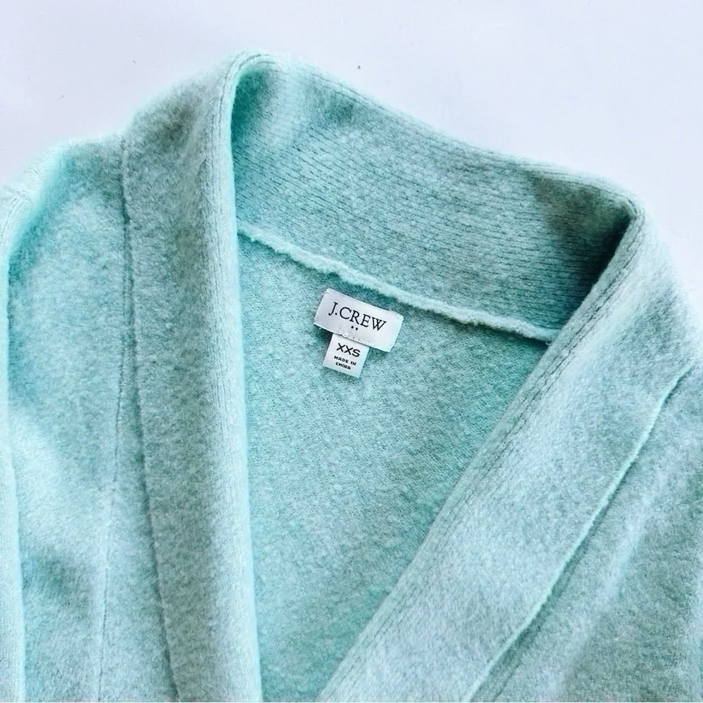 J.Crew Factory Wrap Cardigan Sweater Top & Pants Set Extra Soft Yarn Wintergreen